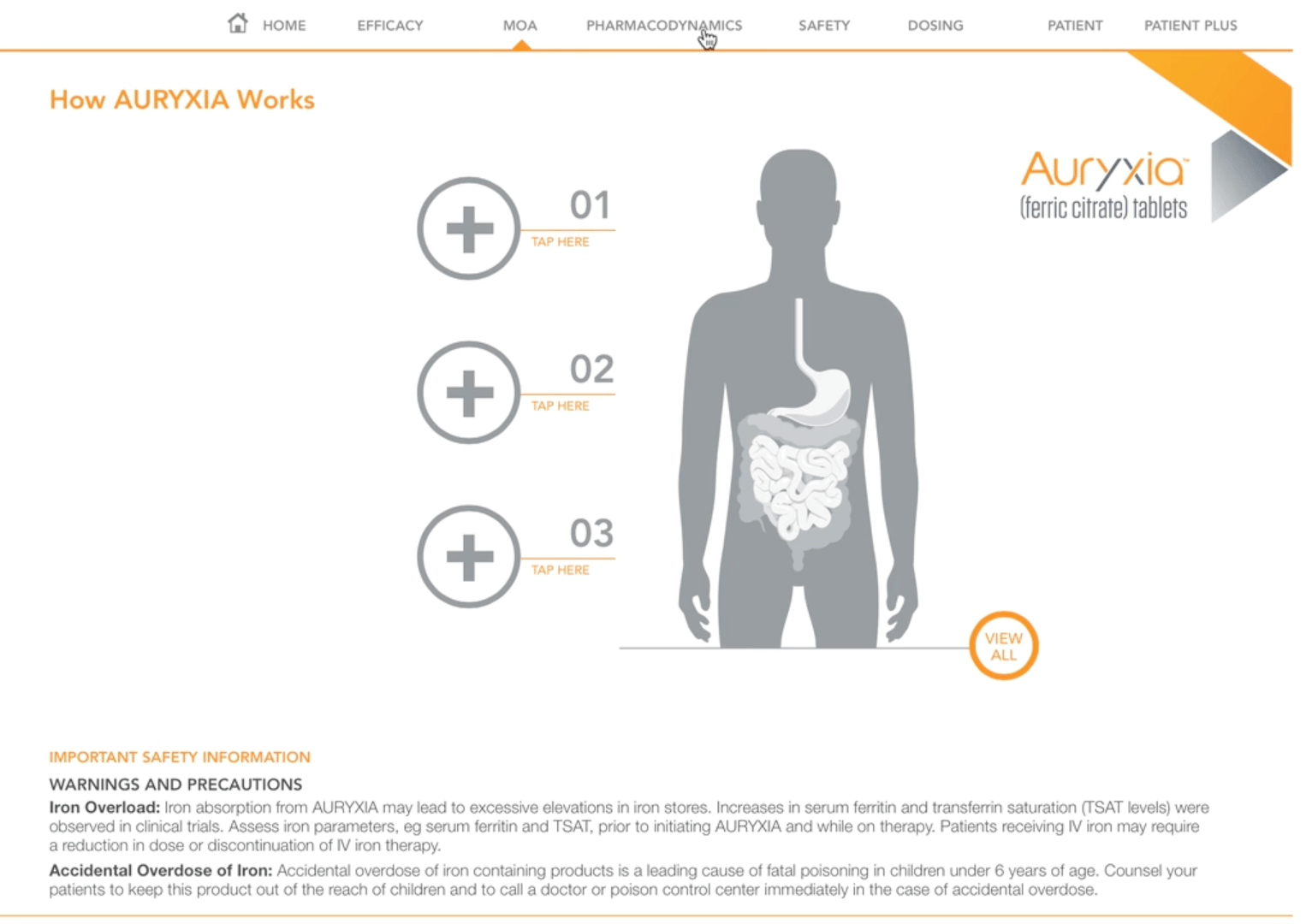 Auryxia Veeva presentation screenshot 4