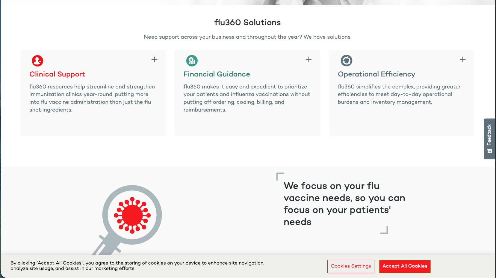 Flu360.com website screenshot 2
