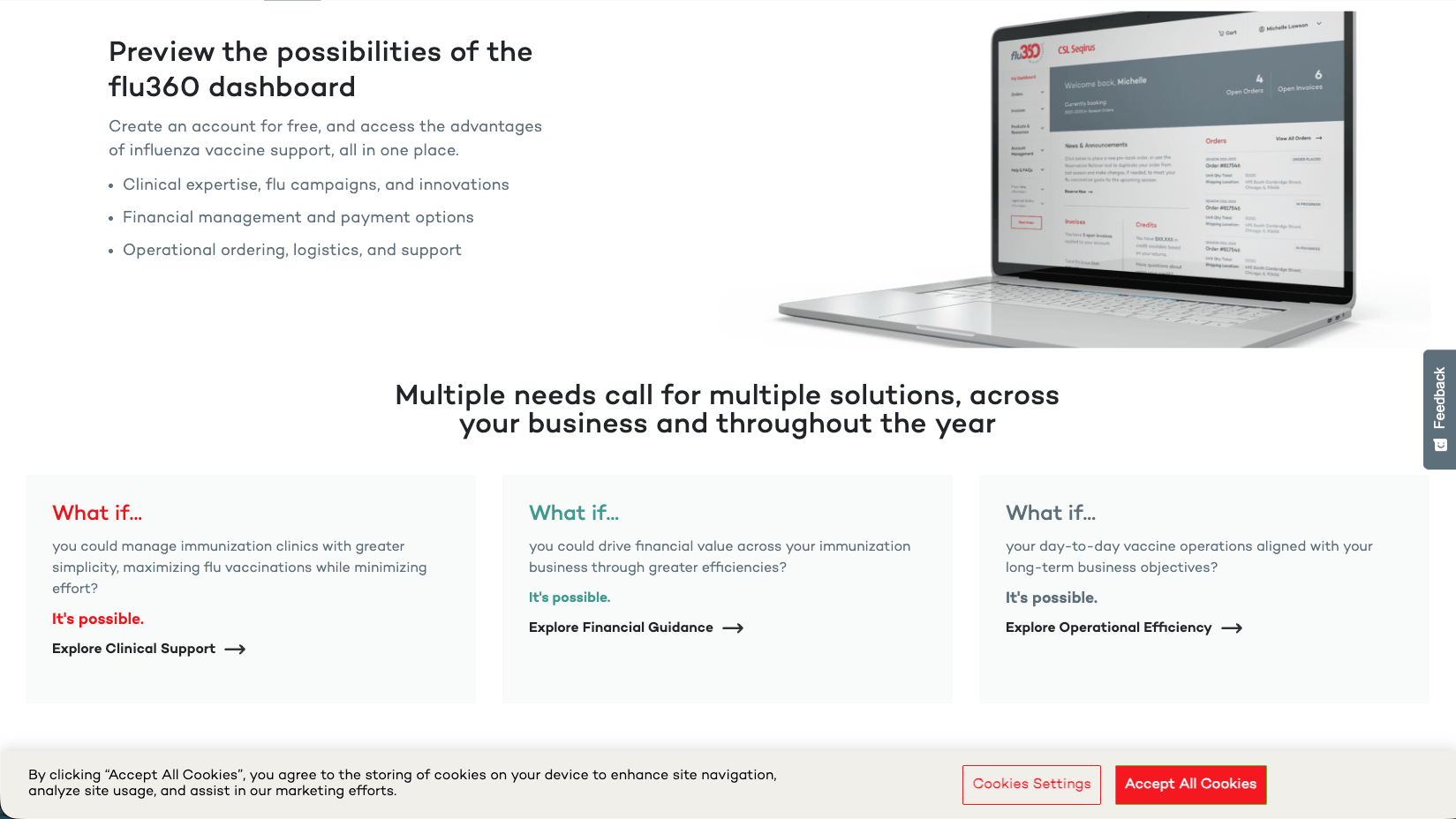 Flu360.com website screenshot 3